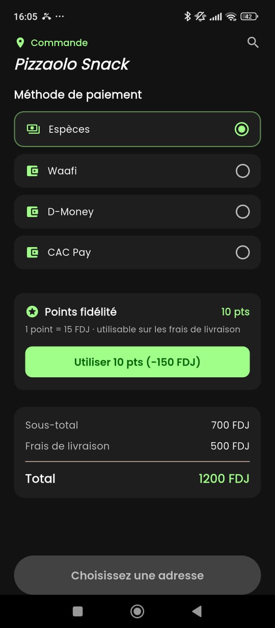 Validation de commande